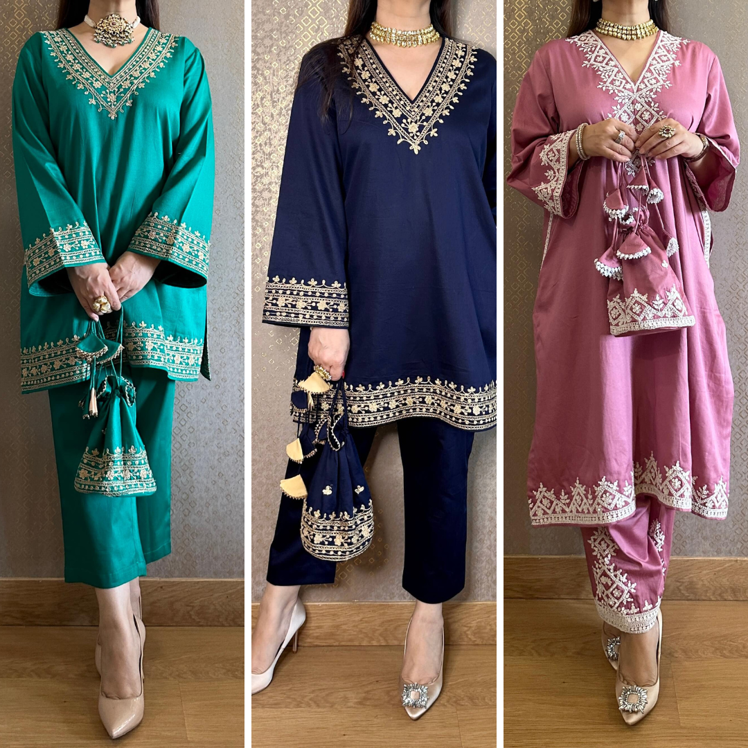 Embroidered Suit Set