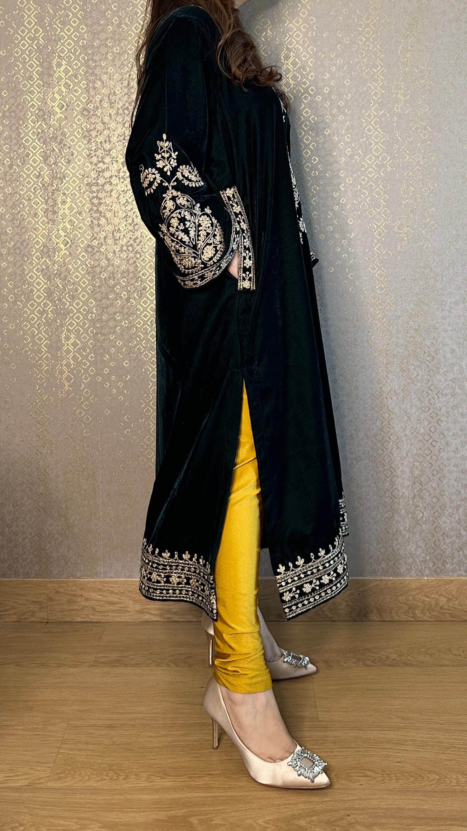 Mirror Work Premium Velvet Suit