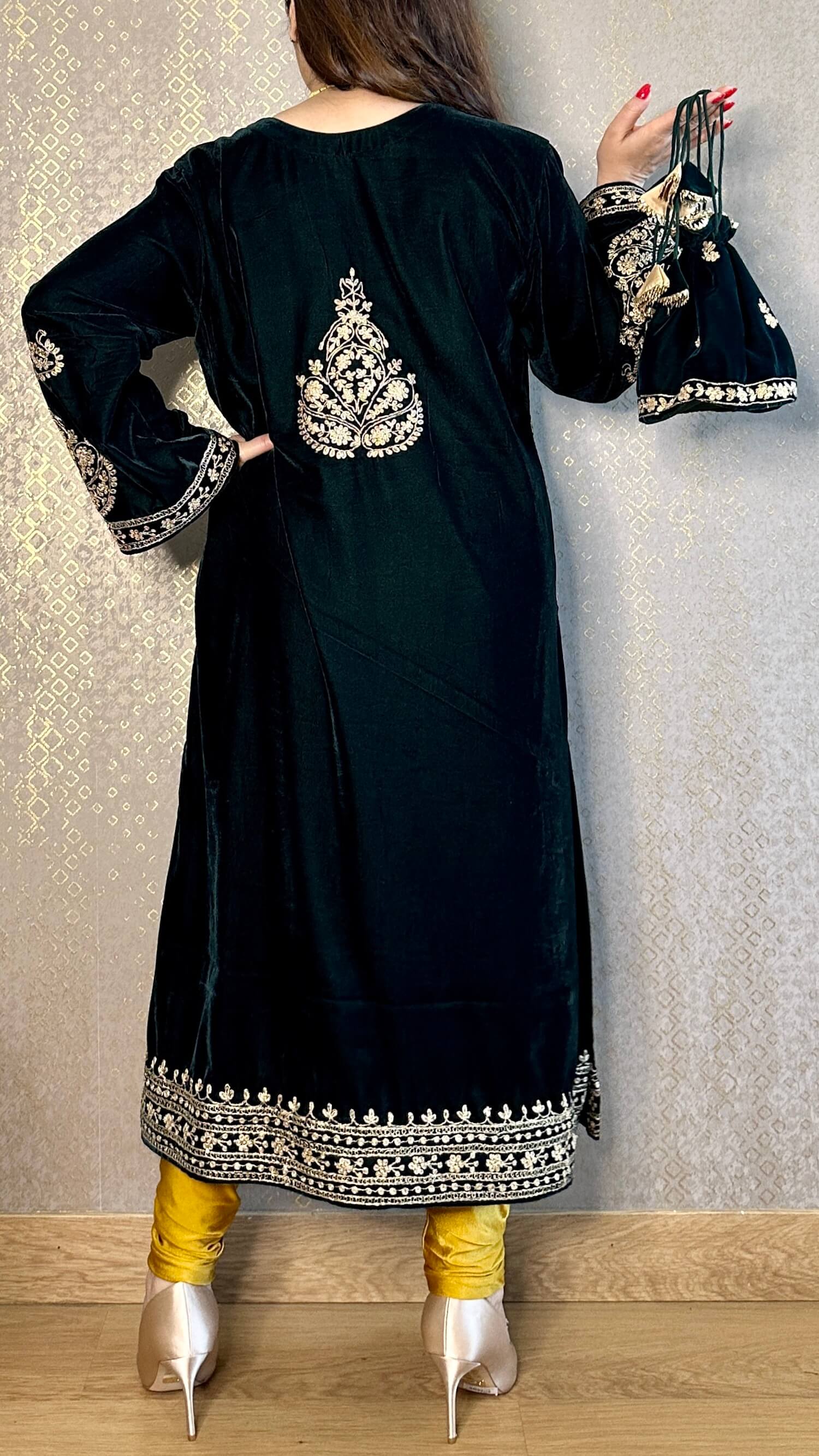 Mirror Work Premium Velvet Suit