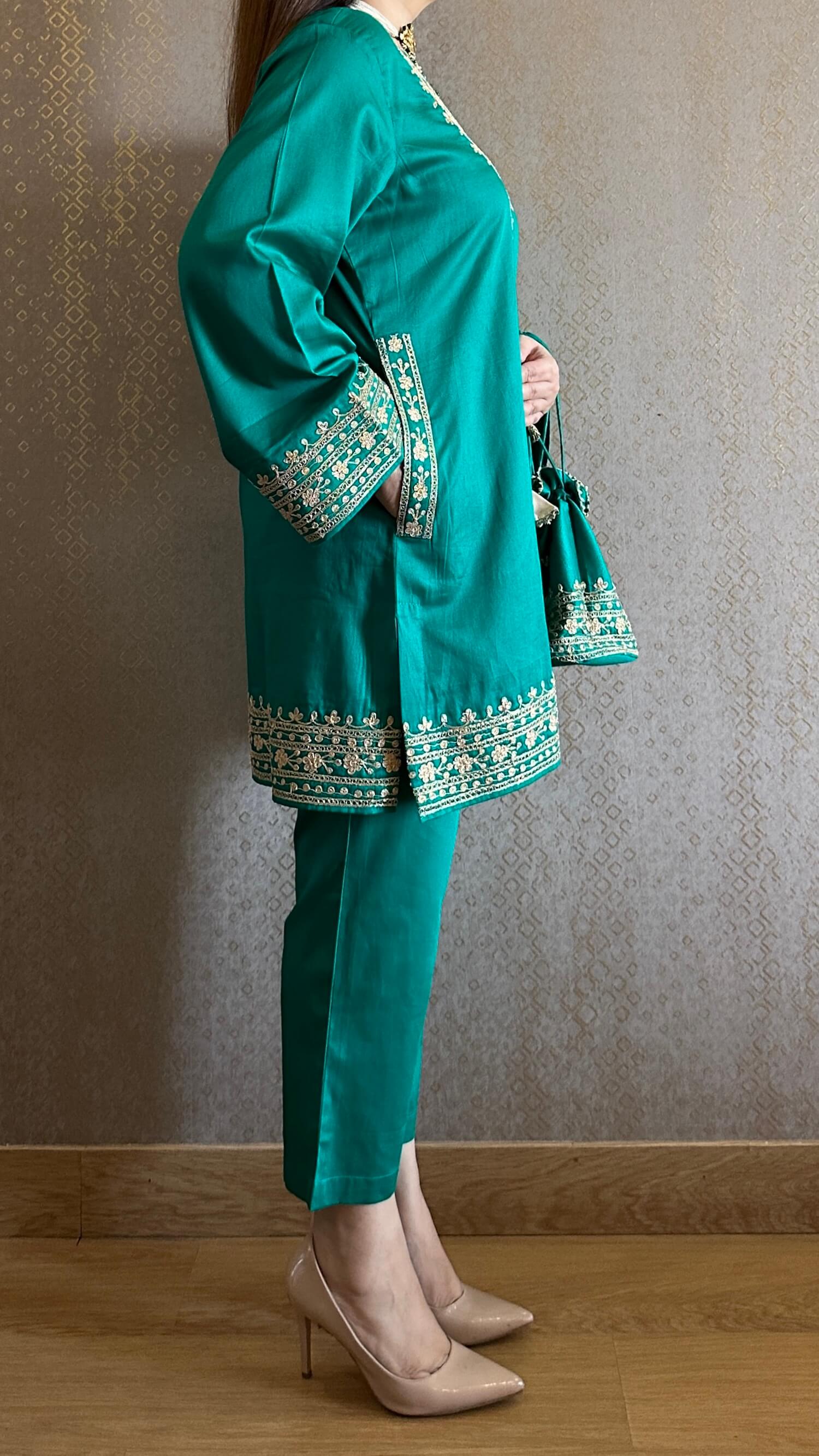 Embroidered Suit Set