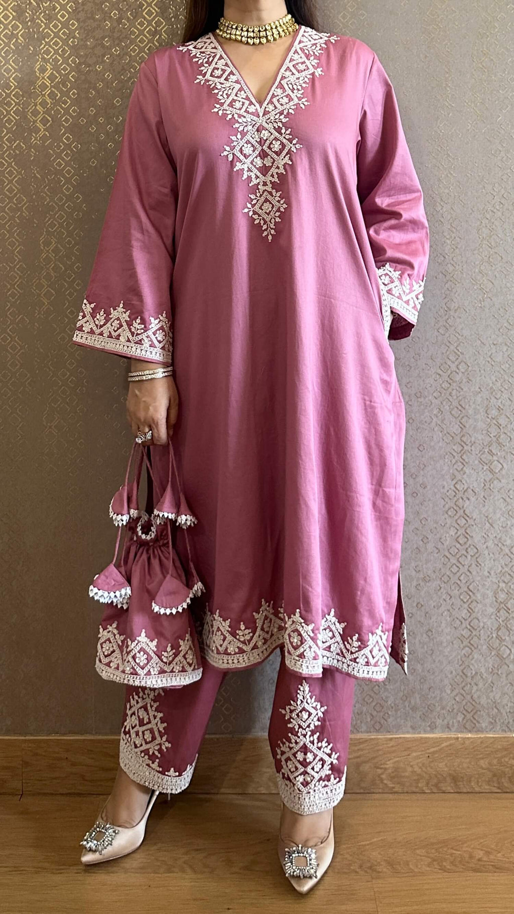 Embroidered Suit Set