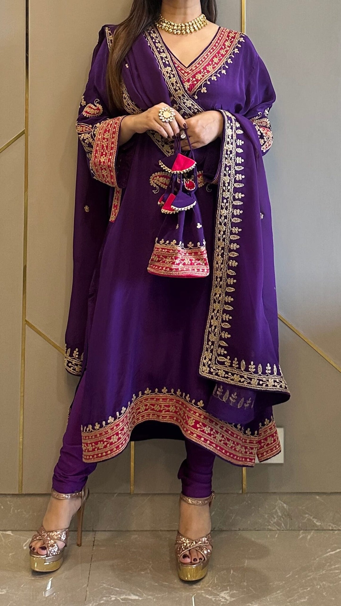 Embroidered Suit Set