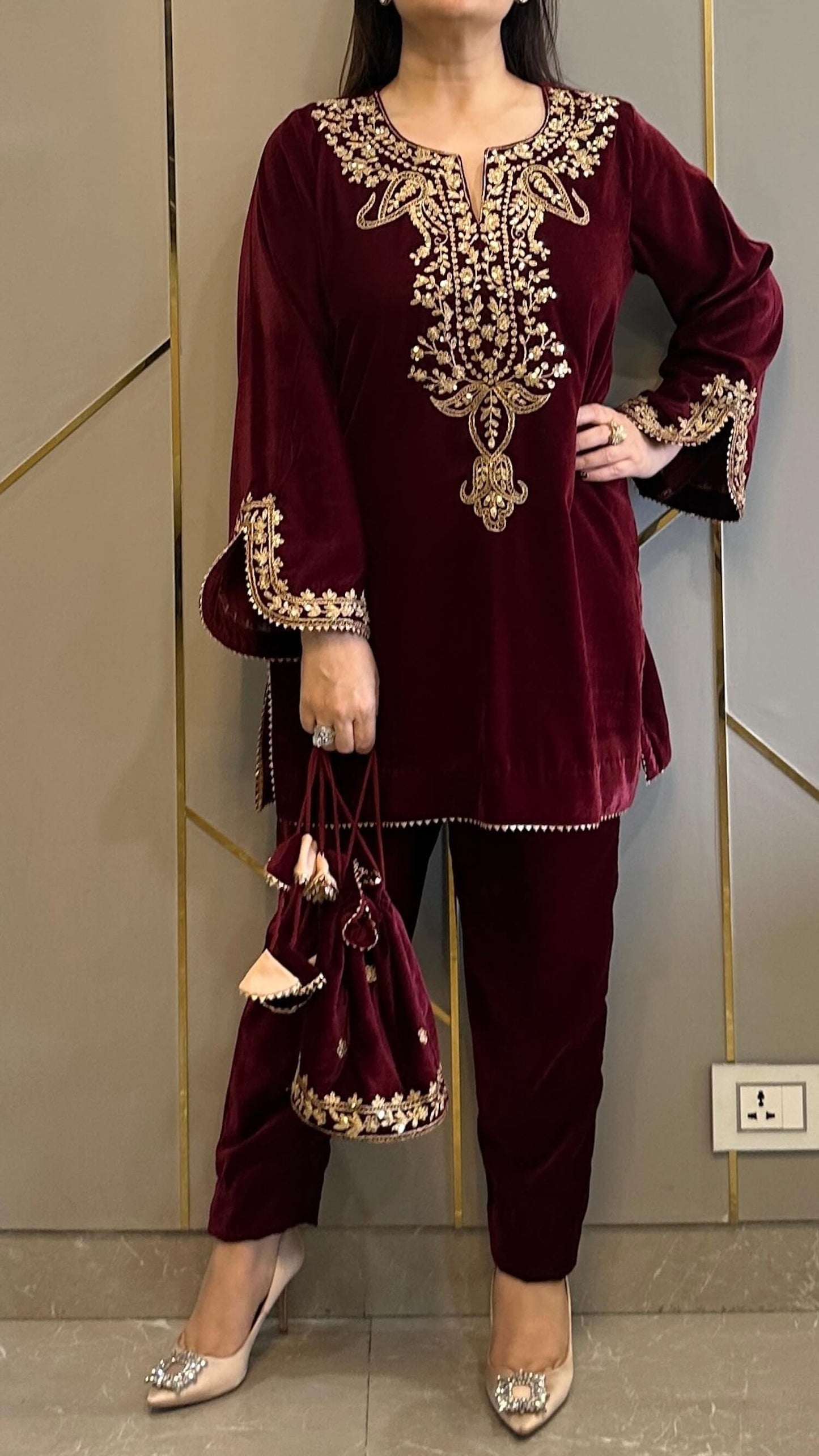 Embroidered Suit Set