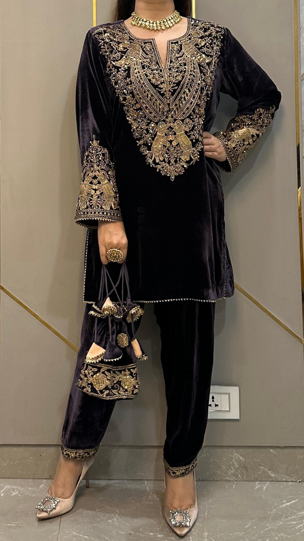 Embroidered Suit Set