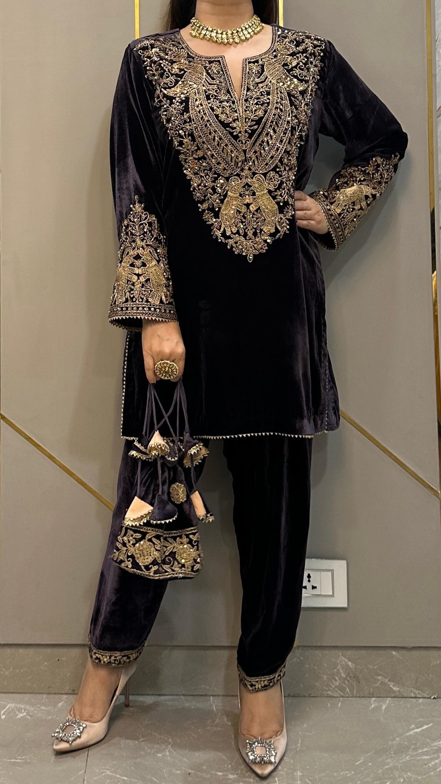 Embroidered Suit Set