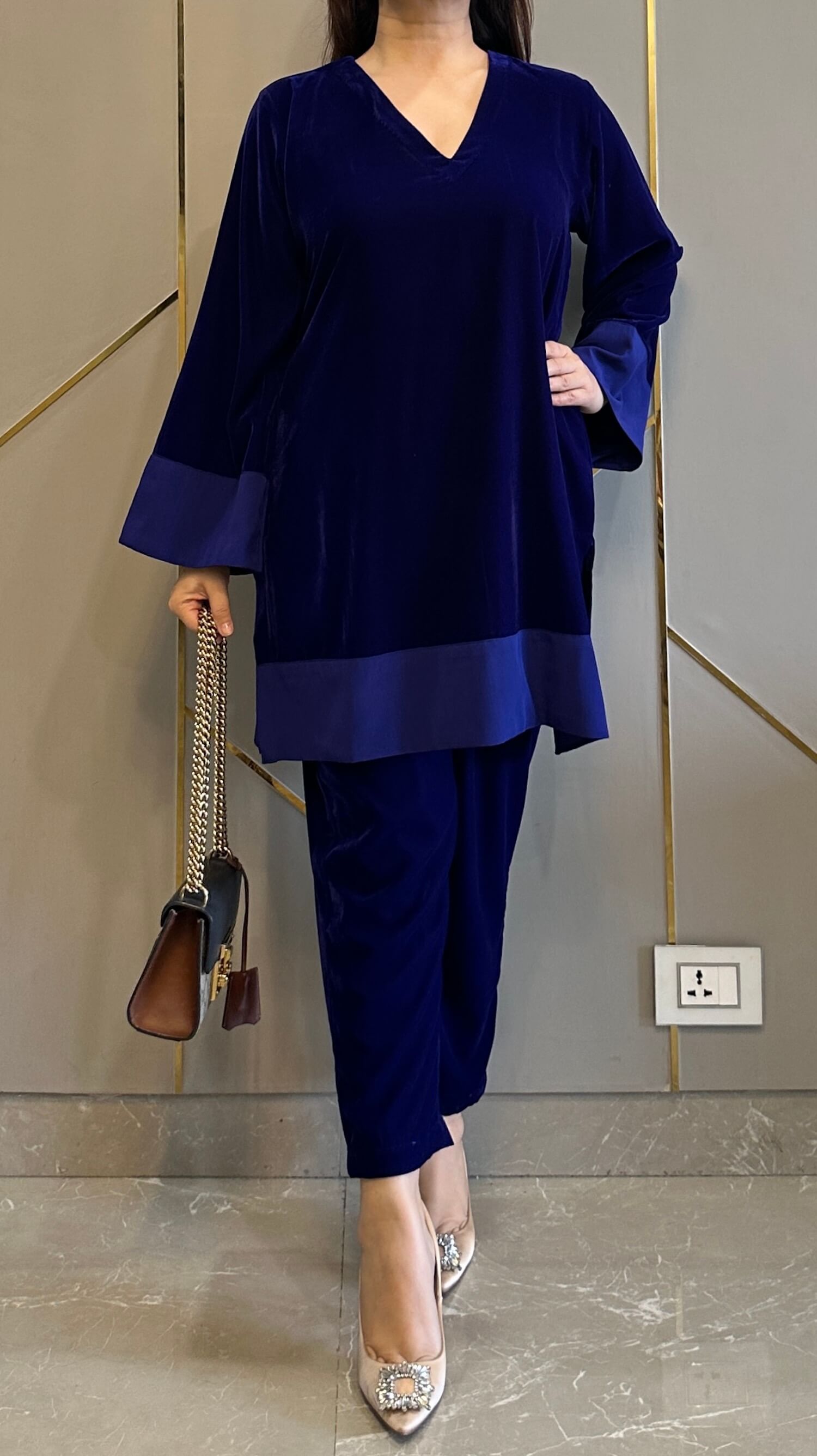 Mirror Work Premium Velvet Suit