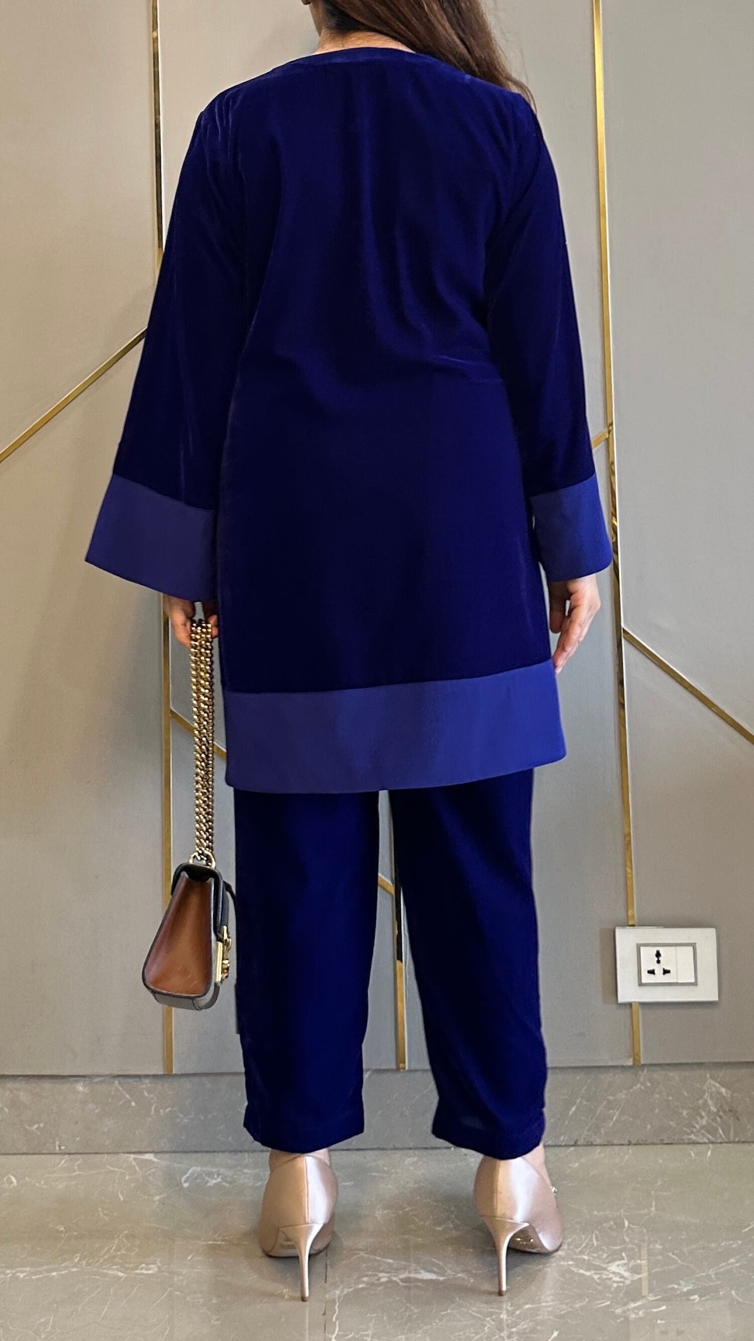 Mirror Work Premium Velvet Suit