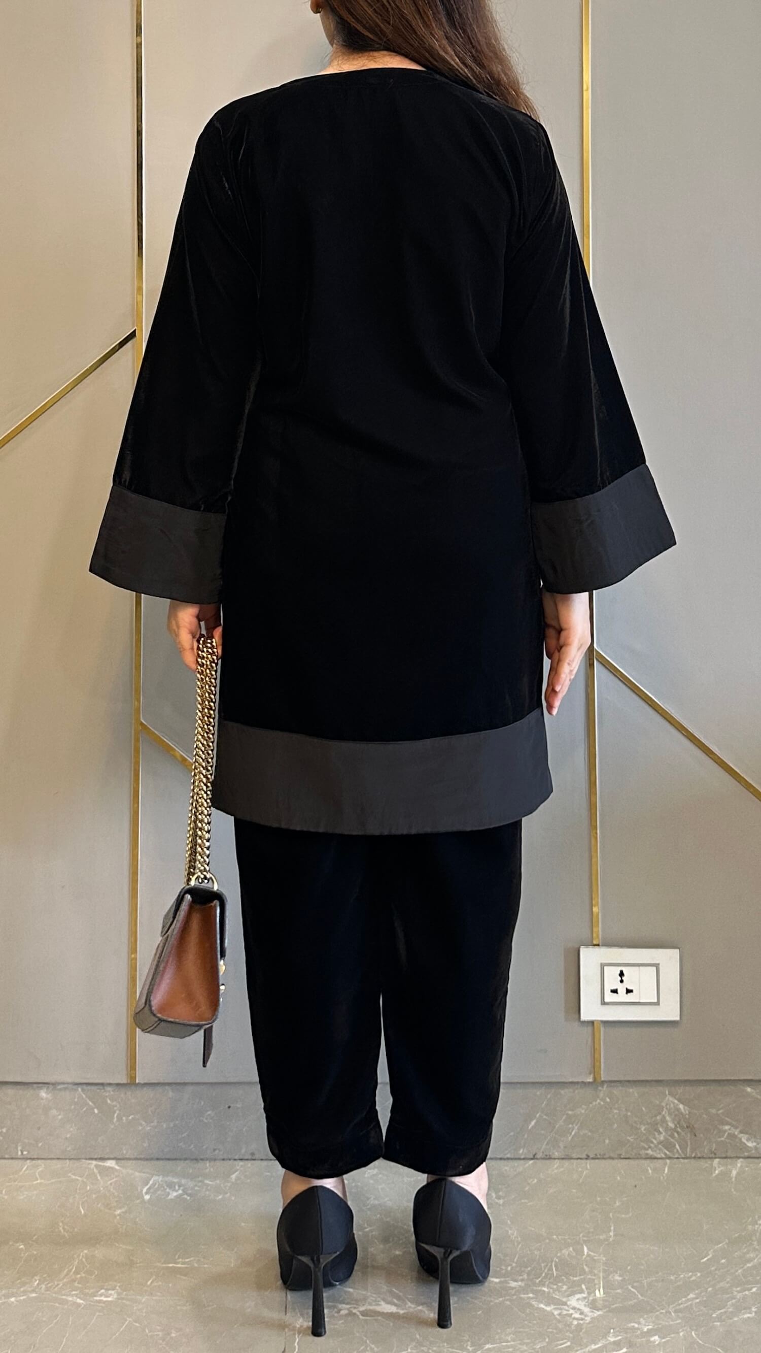 Mirror Work Premium Velvet Suit