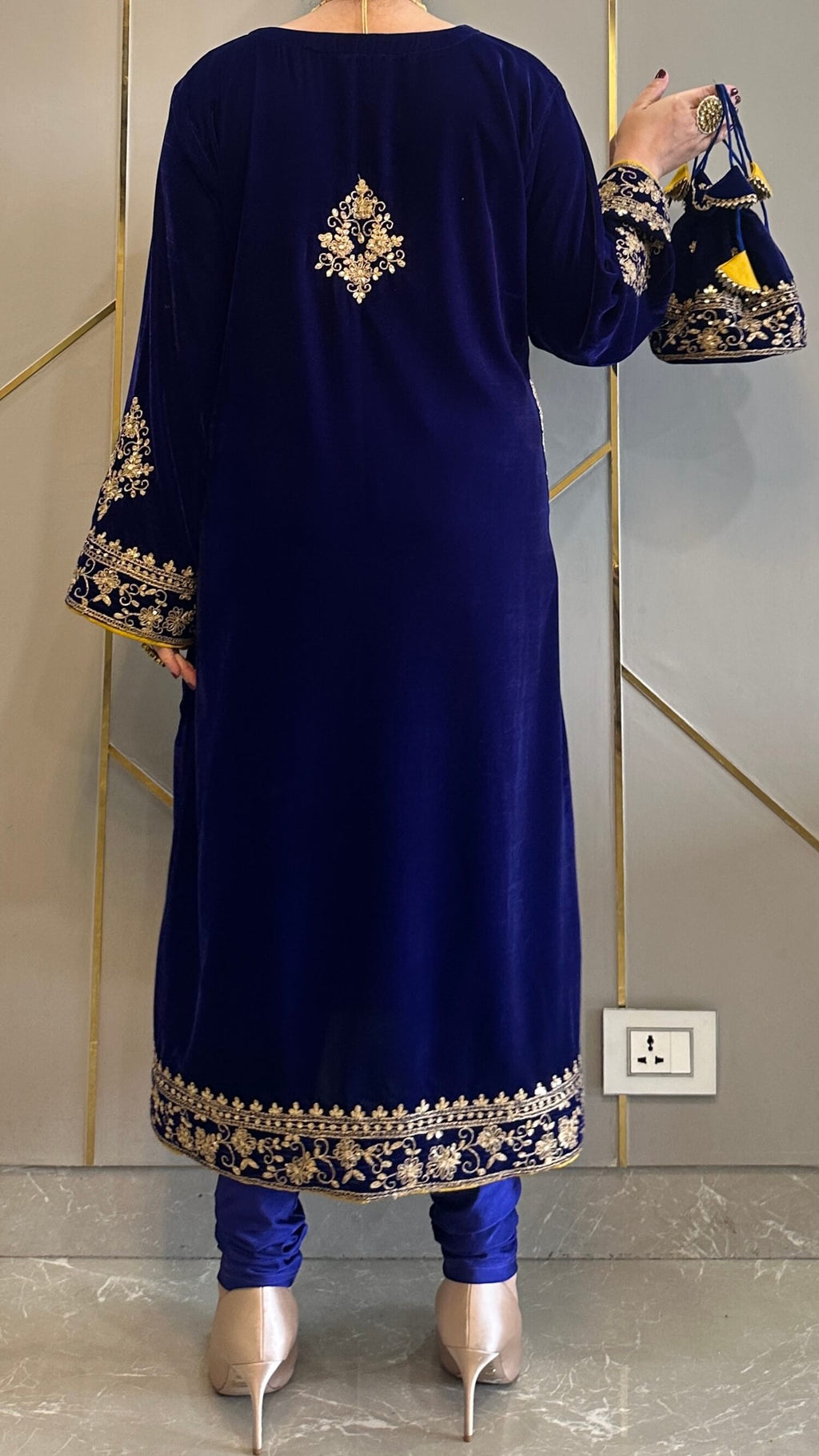 Mirror Work Premium Velvet Suit