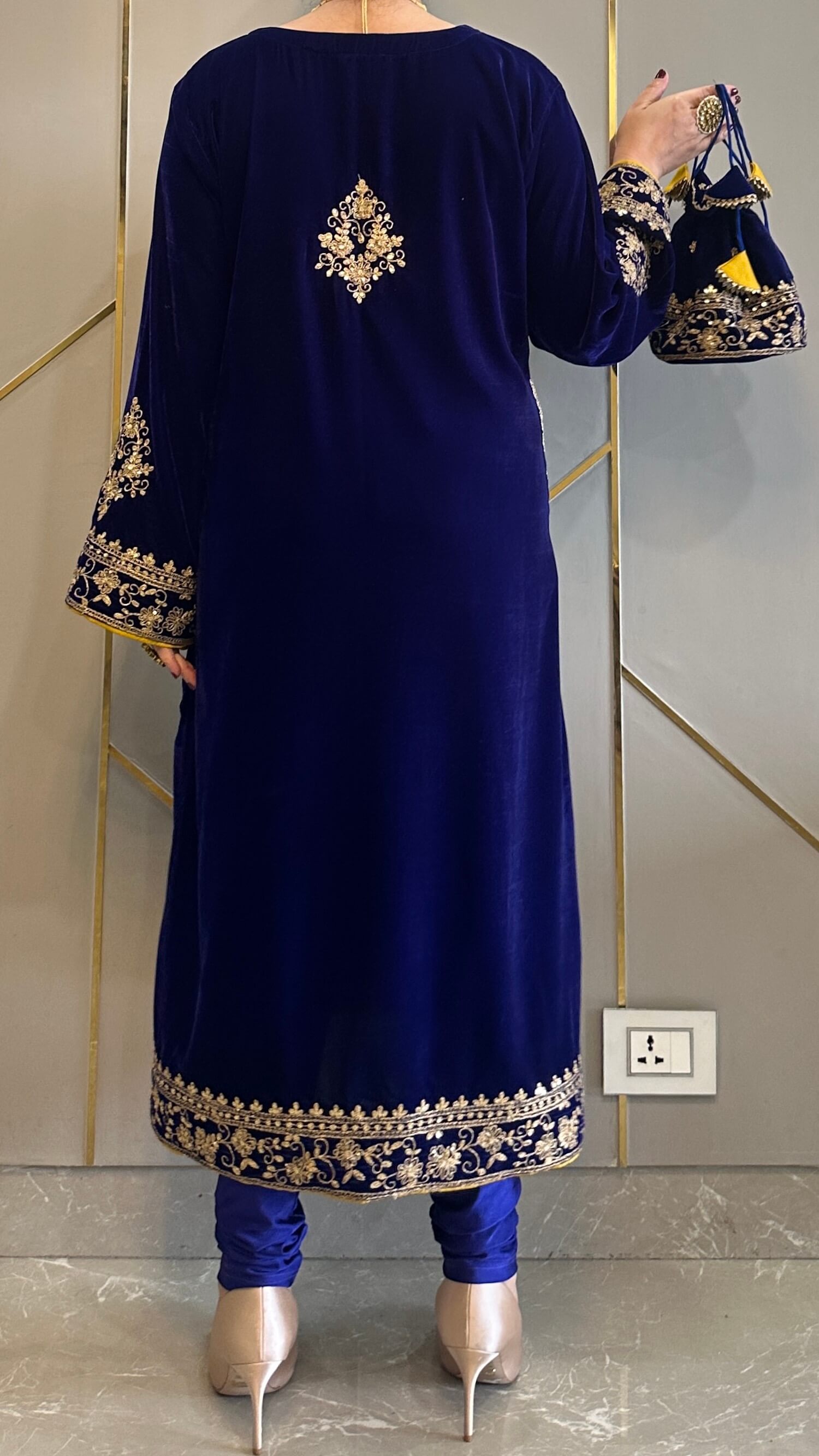 Mirror Work Premium Velvet Suit