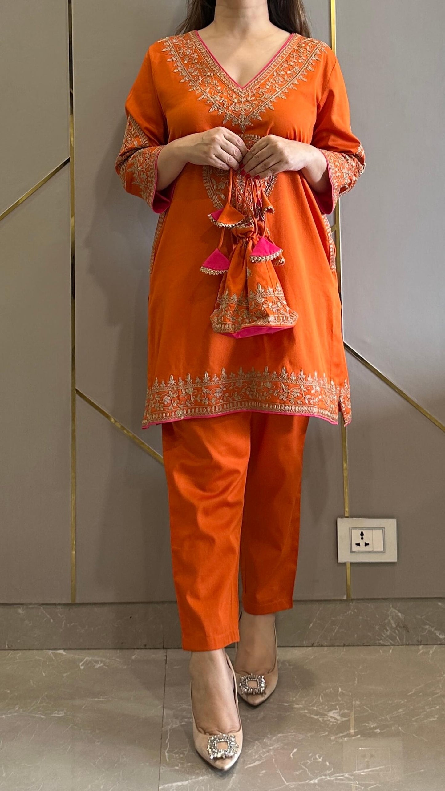 Embroidered Suit Set