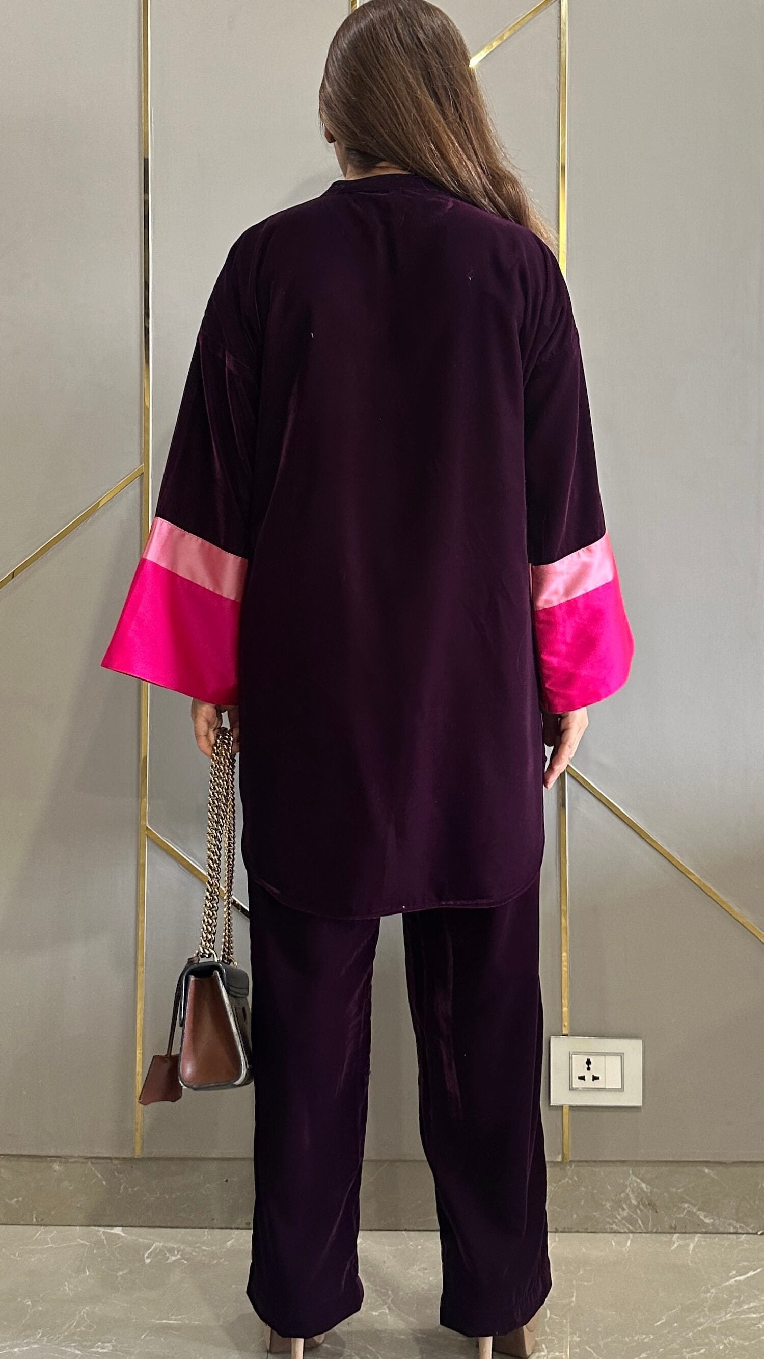 Mirror Work Premium Velvet Suit