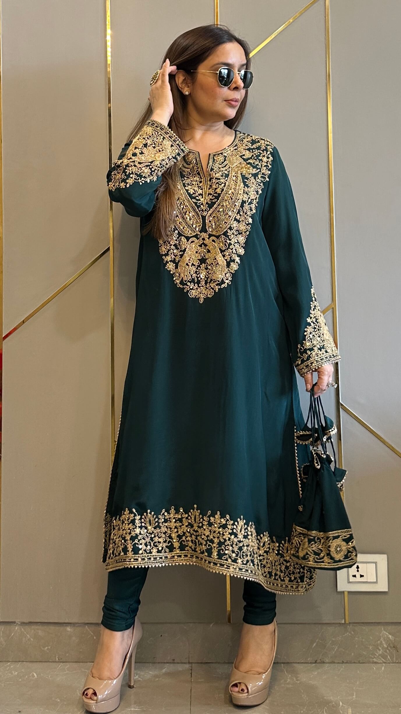 Embroidered Suit Set
