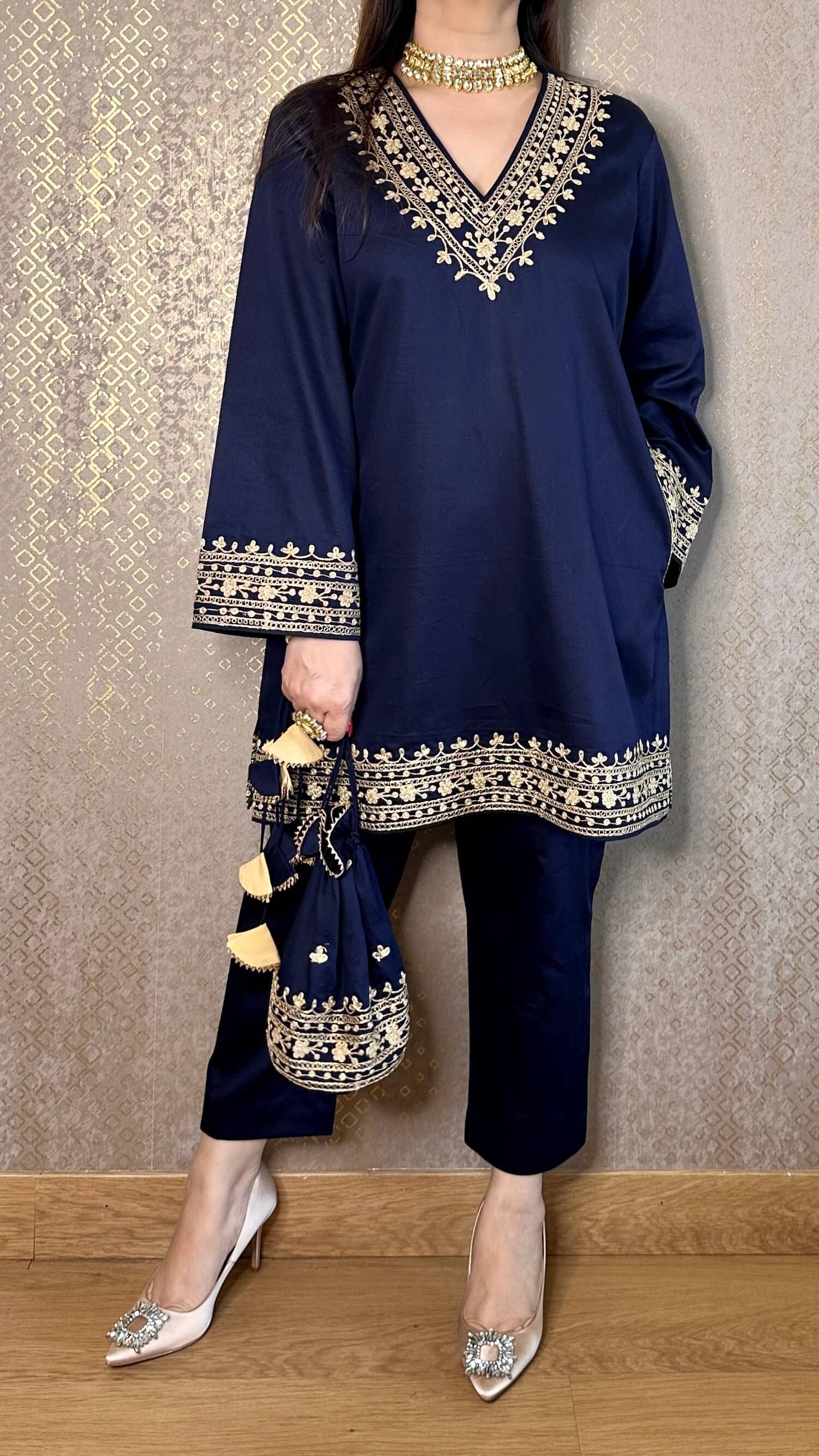Embroidered Suit Set