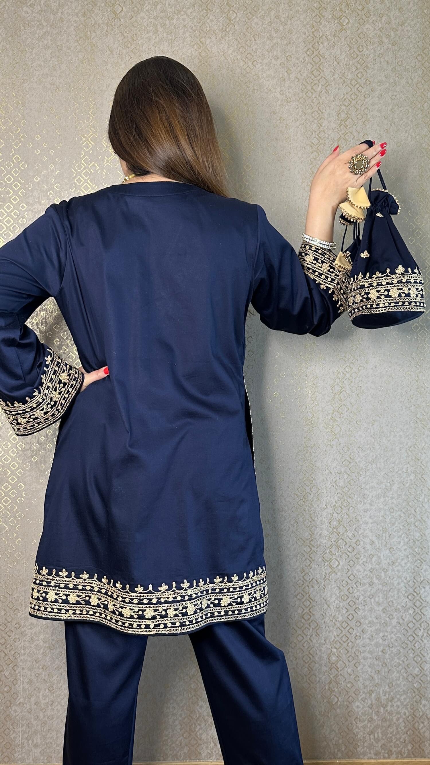 Embroidered Suit Set