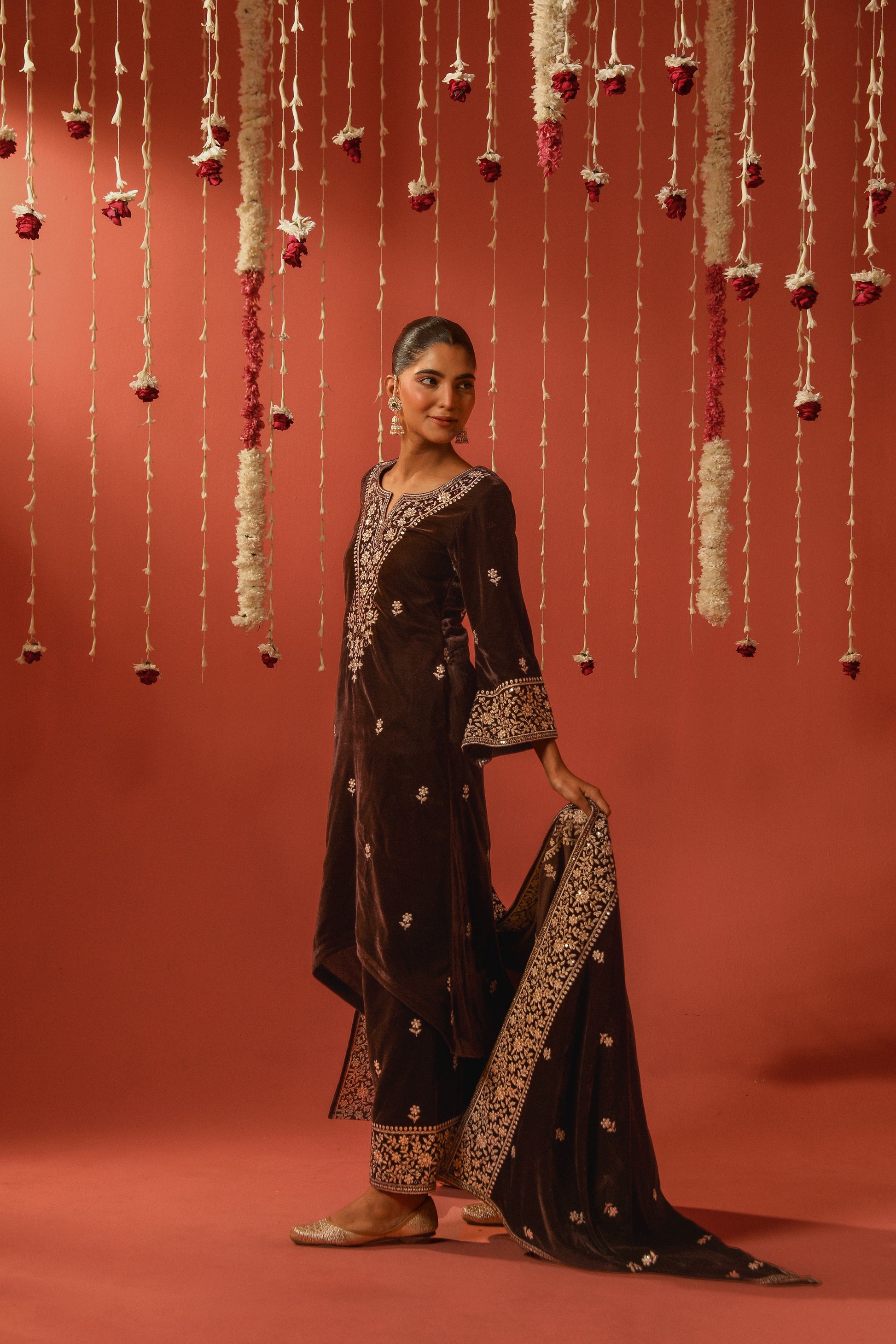 Mirror Work Premium Velvet Suit