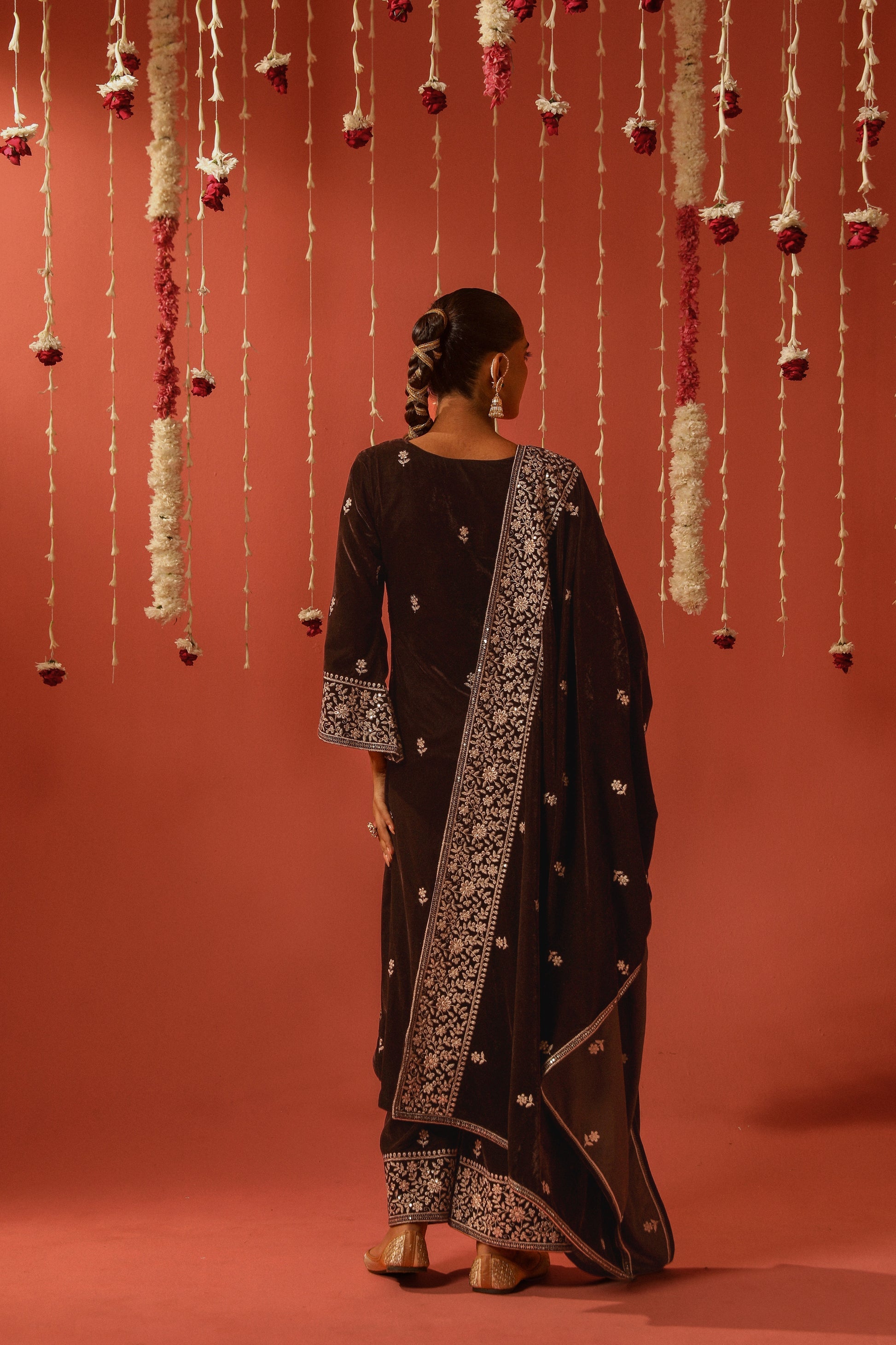 Mirror Work Premium Velvet Suit