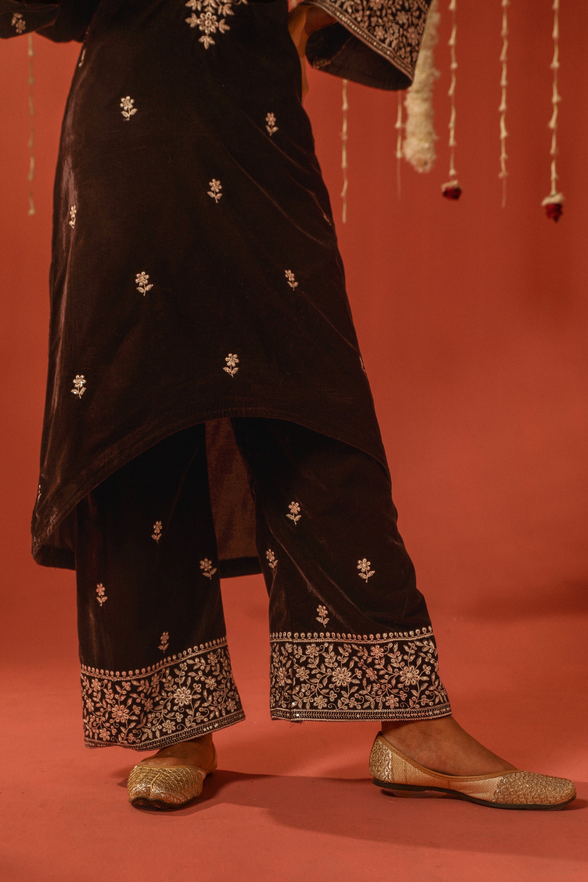 Mirror Work Premium Velvet Suit