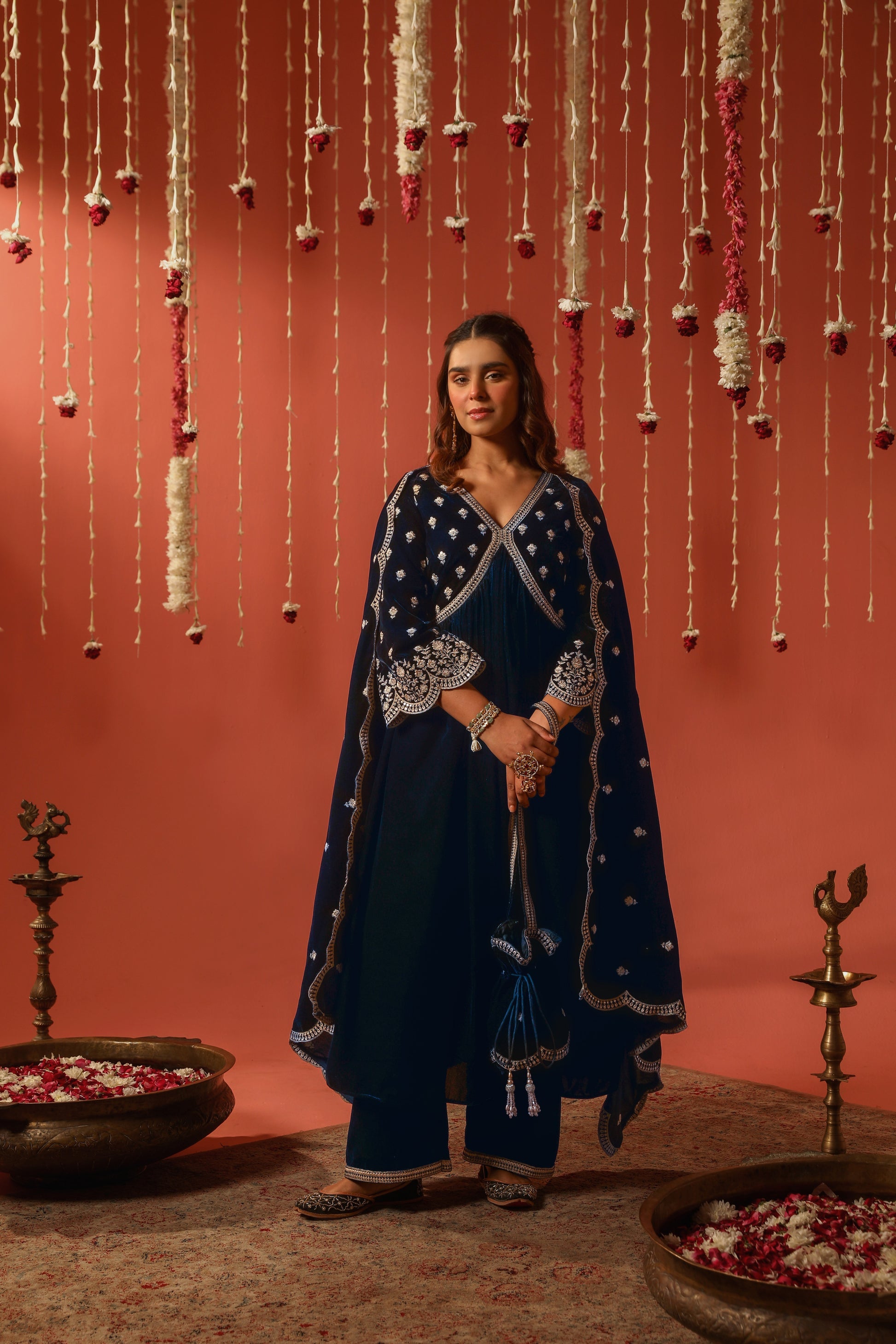 Mirror Work Premium Velvet Suit