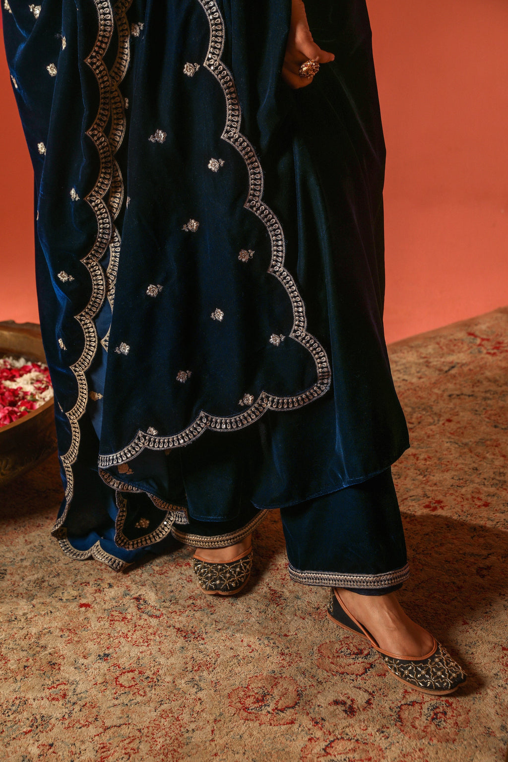 Mirror Work Premium Velvet Suit