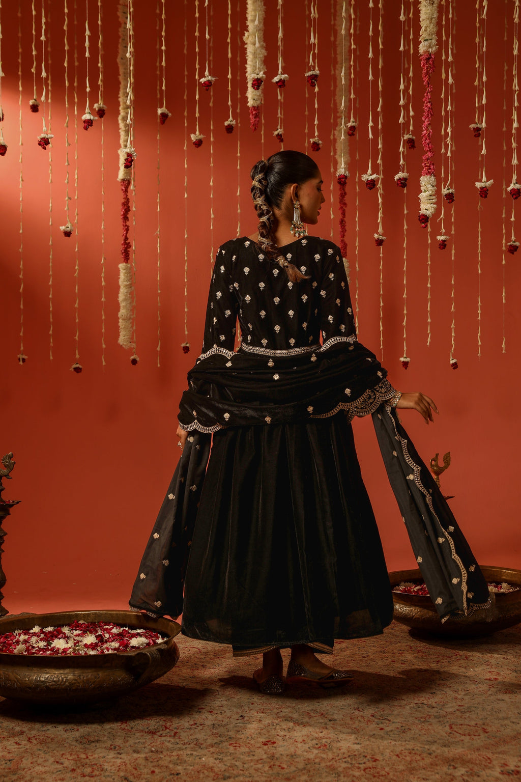 Mirror Work Premium Velvet Suit