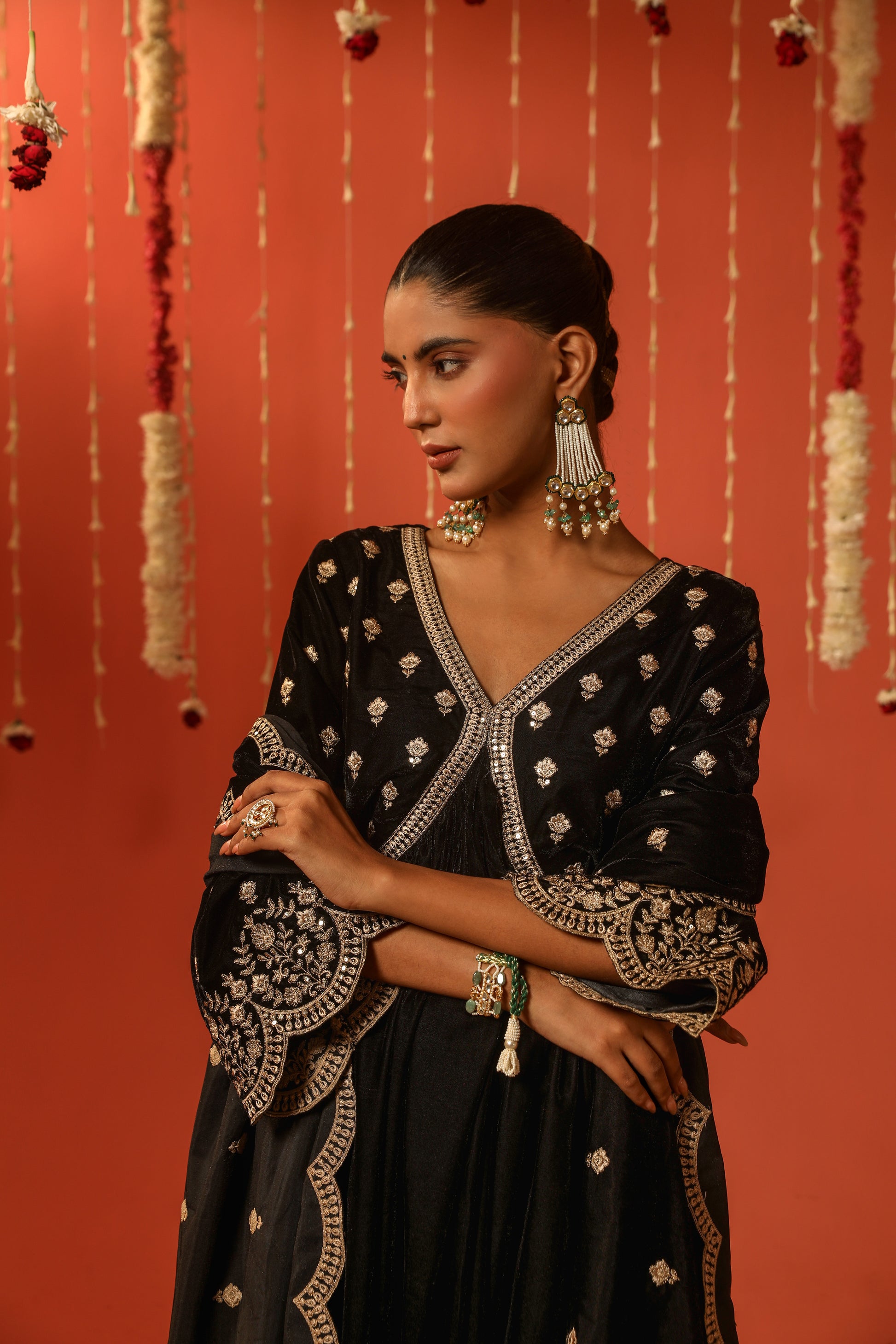 Mirror Work Premium Velvet Suit