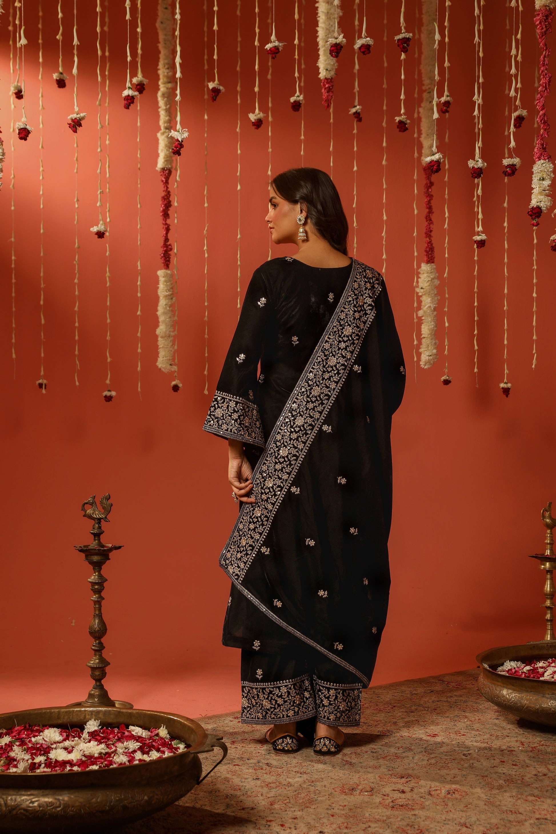 Mirror Work Premium Velvet Suit