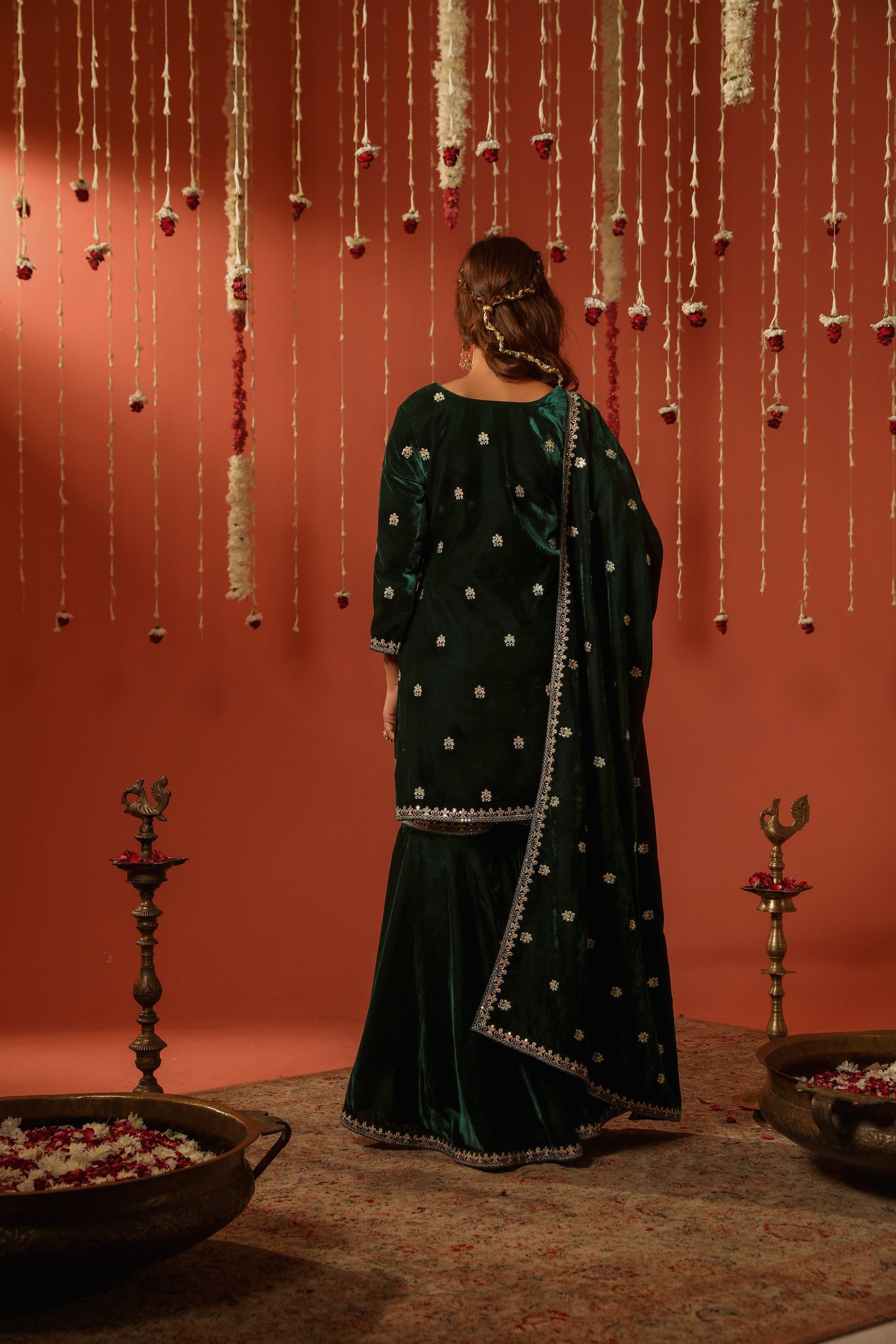 Mirror Work Premium Velvet Suit