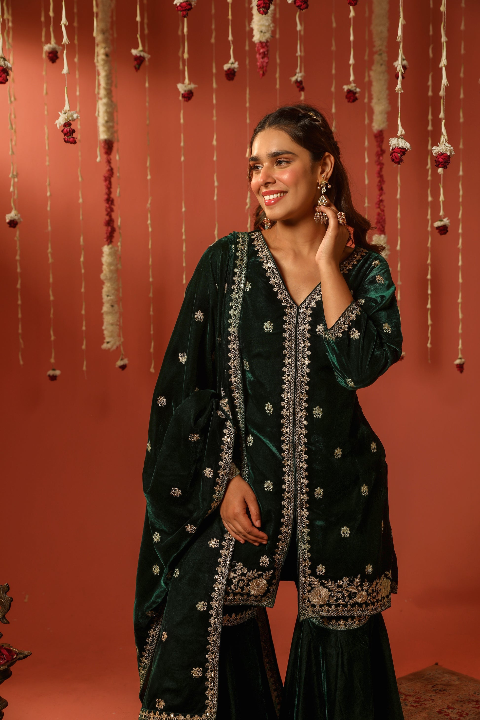 Mirror Work Premium Velvet Suit