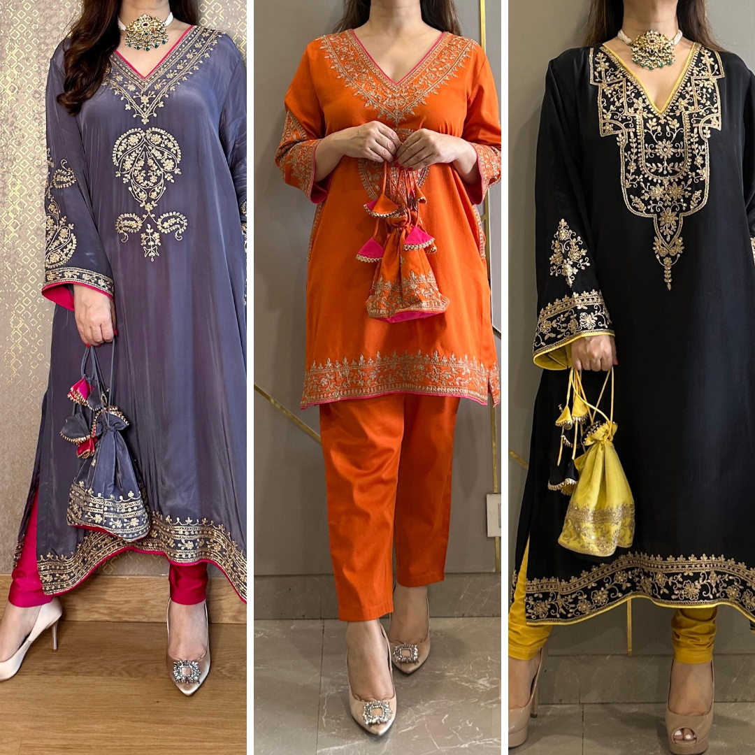 Embroidered Suit Set