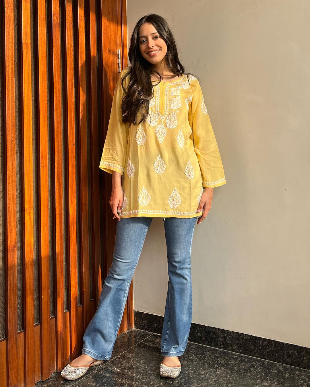 CHIKAN EMBROIDERY COTTON KURTA