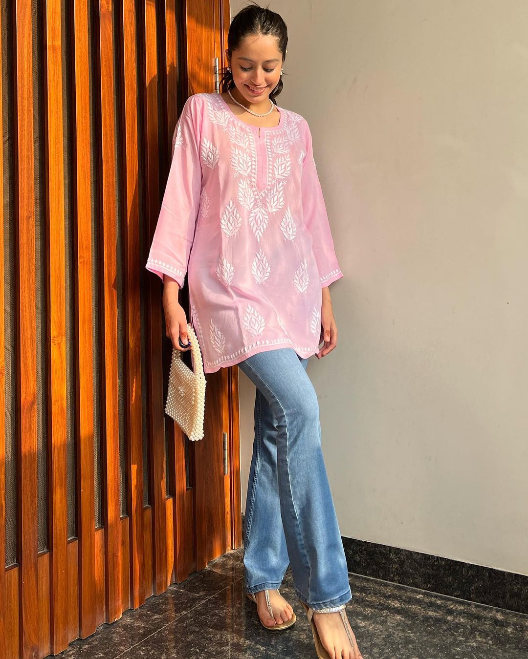 CHIKAN EMBROIDERY COTTON KURTA