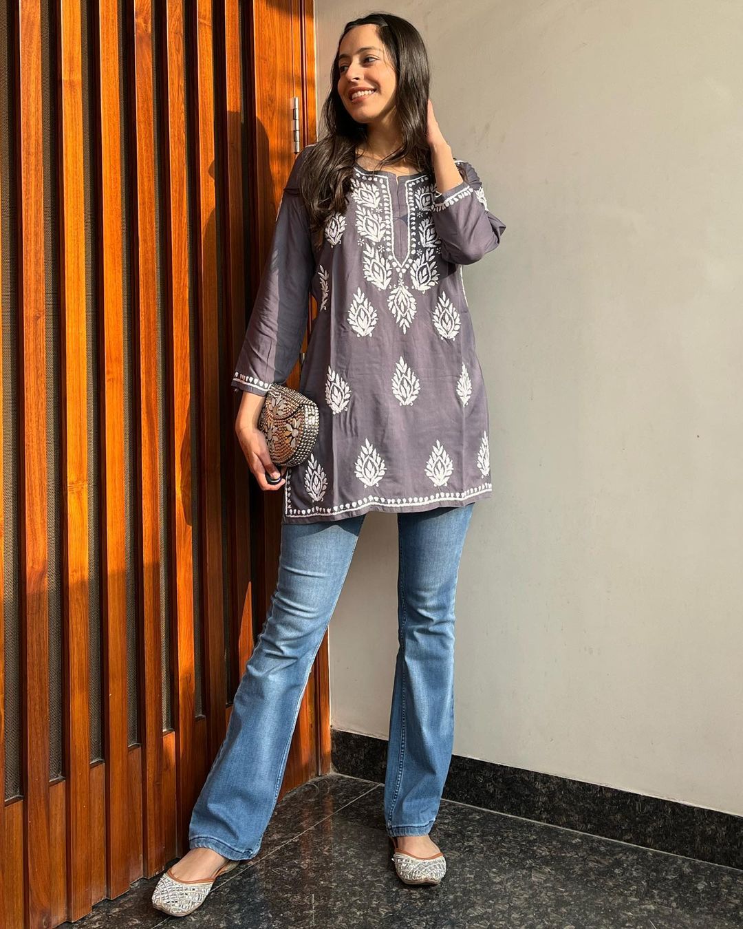 CHIKAN EMBROIDERY COTTON KURTA