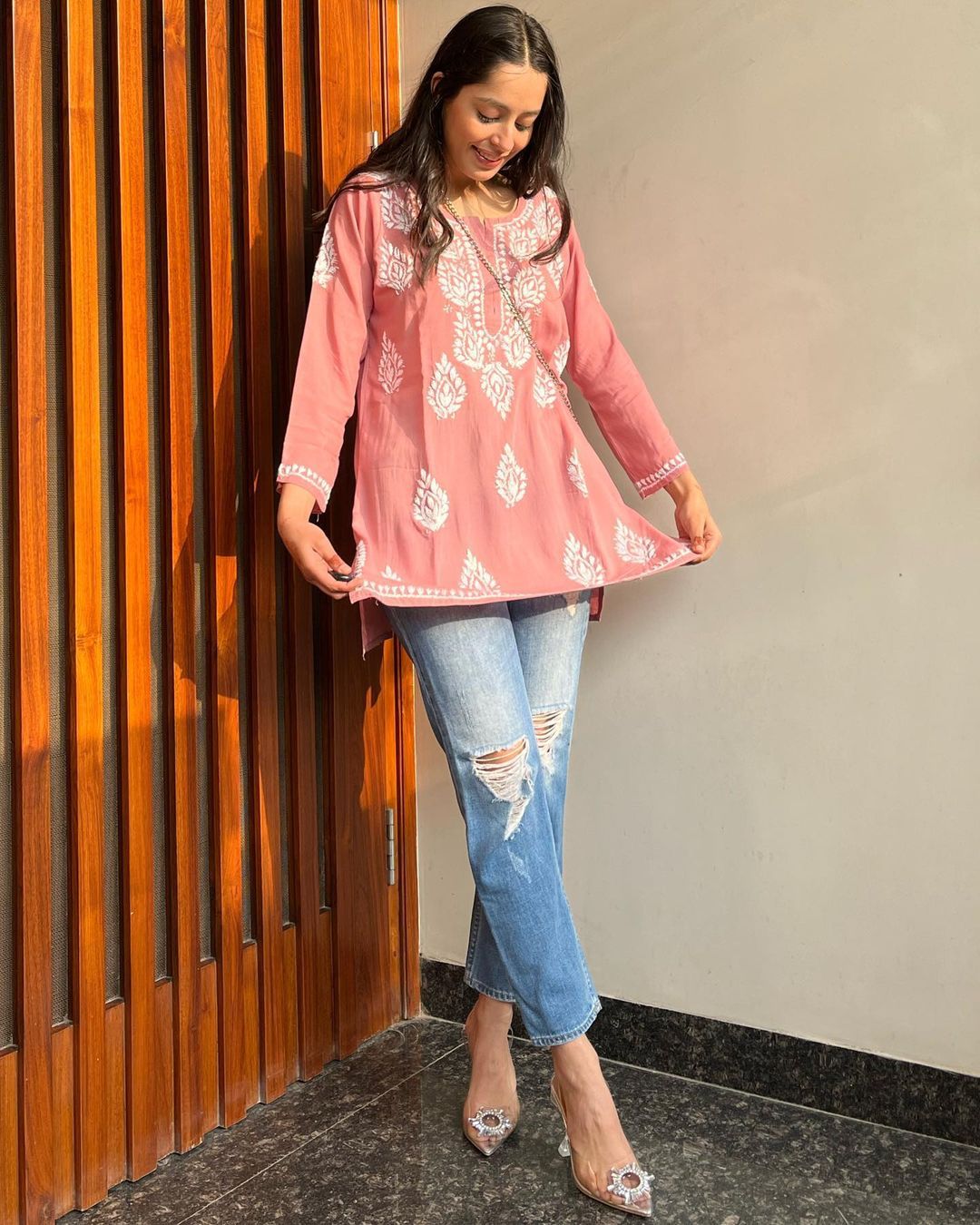 CHIKAN EMBROIDERY COTTON KURTA