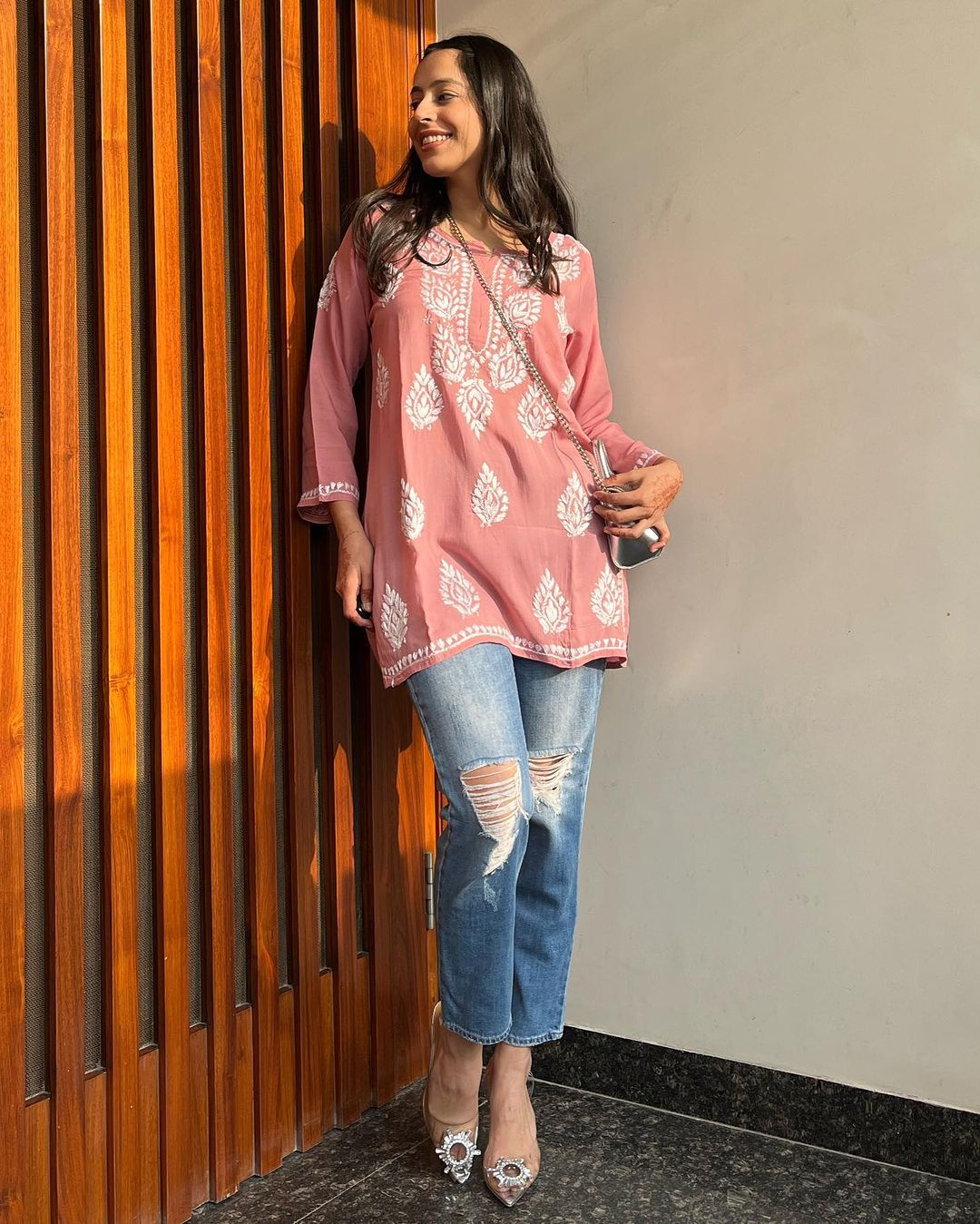 CHIKAN EMBROIDERY COTTON KURTA