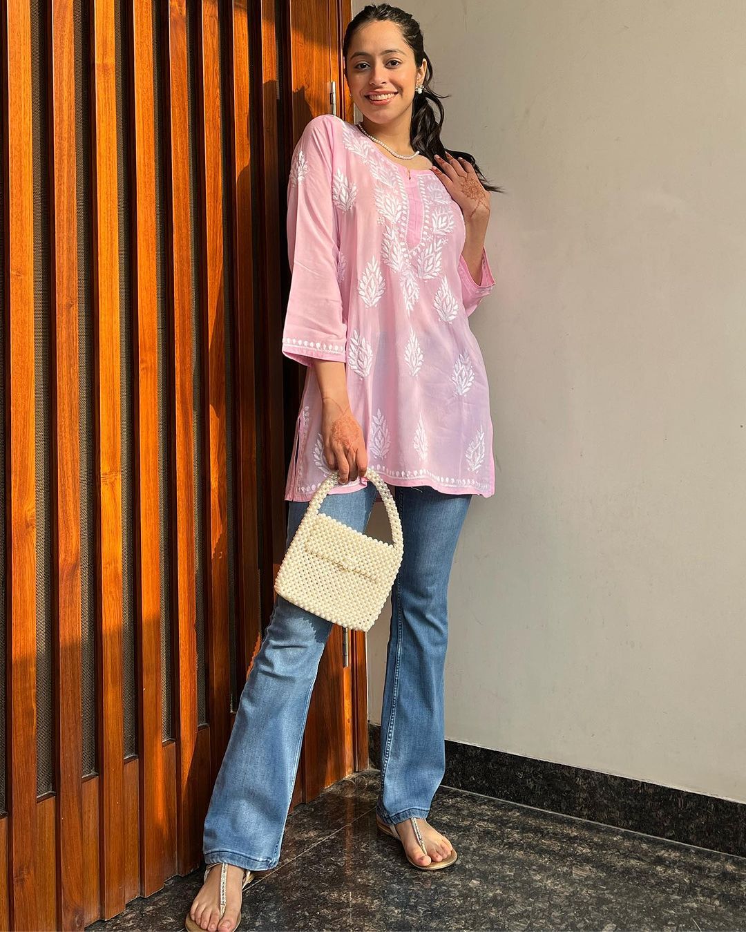 CHIKAN EMBROIDERY COTTON KURTA