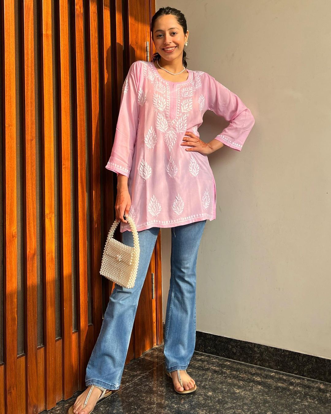 CHIKAN EMBROIDERY COTTON KURTA