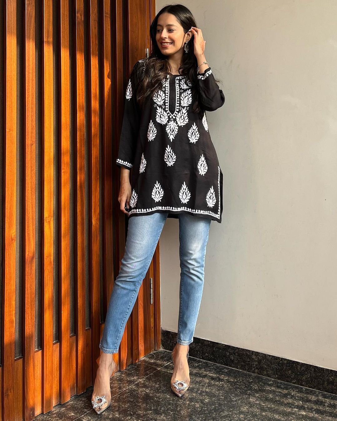 CHIKAN EMBROIDERY COTTON KURTA