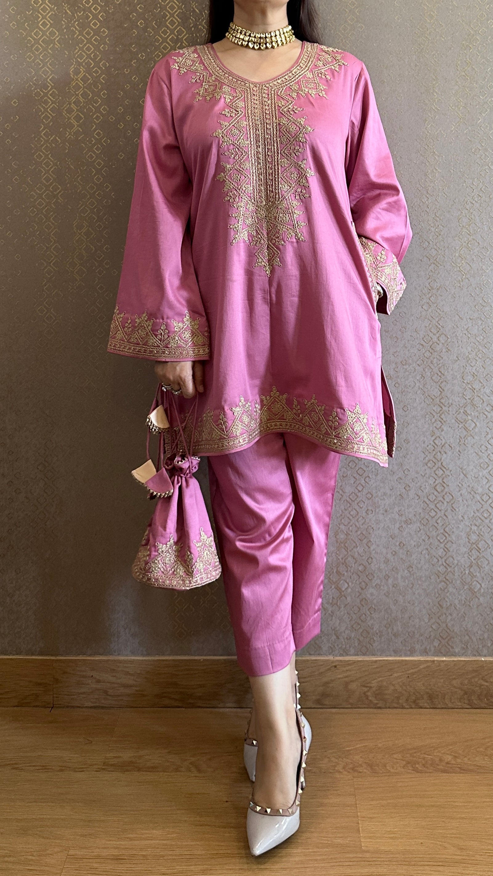 Embroidered Suit Set