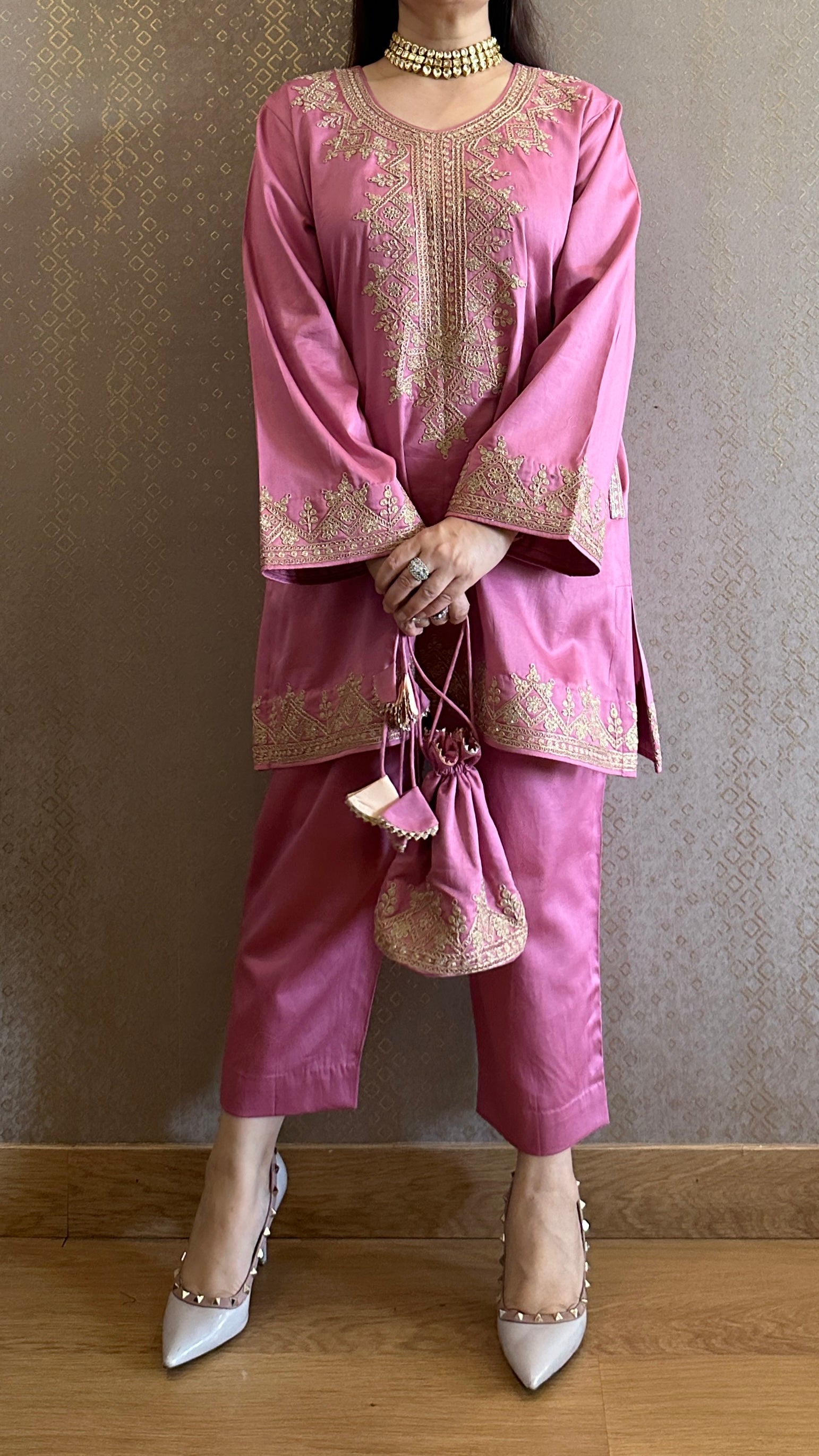 Embroidered Suit Set
