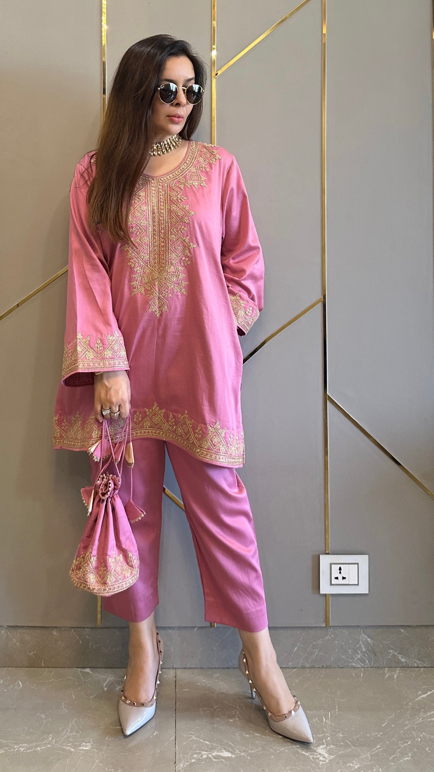 Embroidered Suit Set